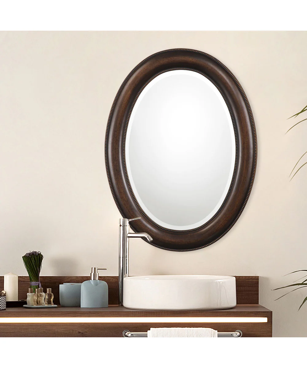 22x30" Wall Mirror Dark Bronze with Antique Gold - Image 2