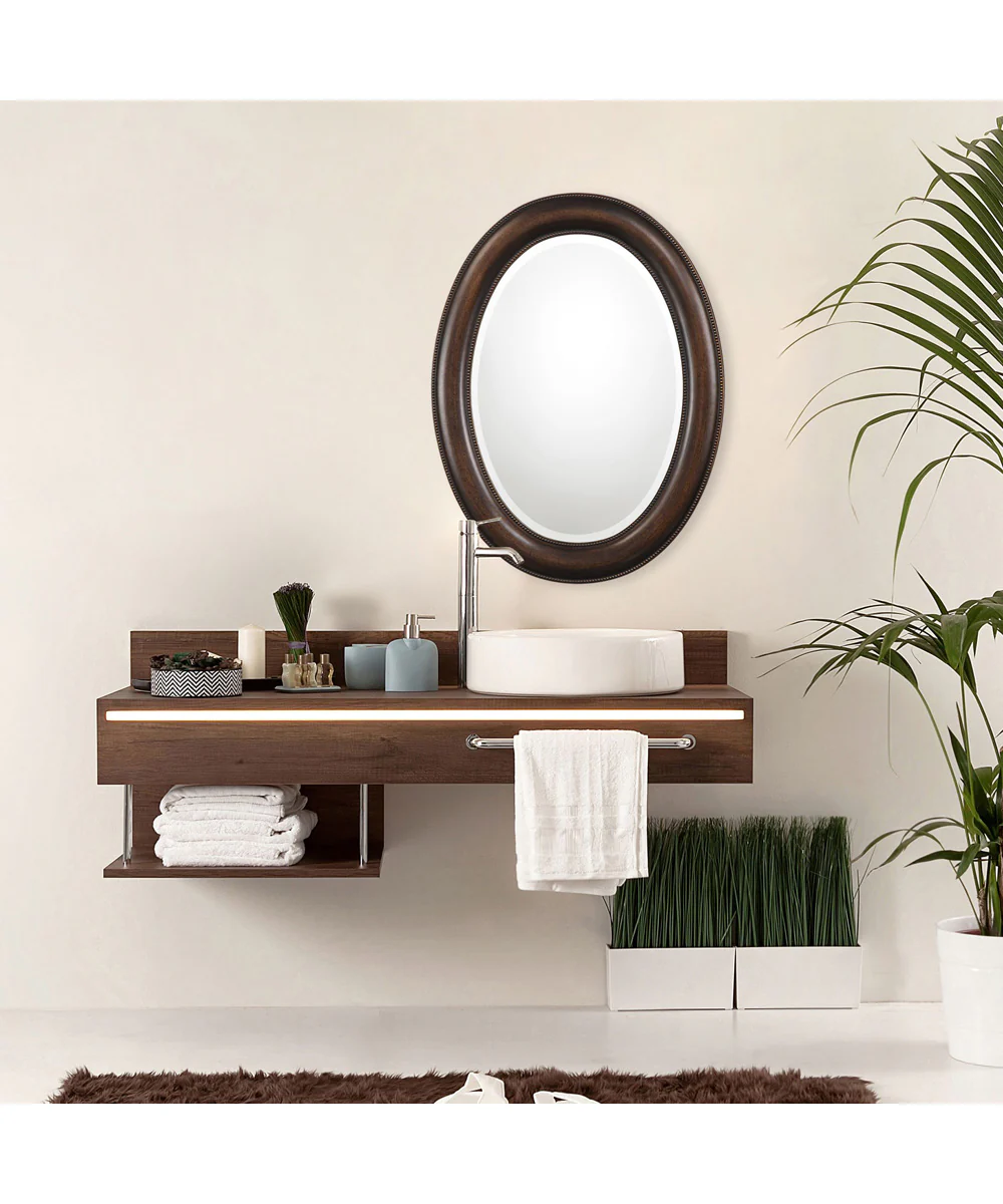 22x30" Wall Mirror Dark Bronze with Antique Gold - Image 5