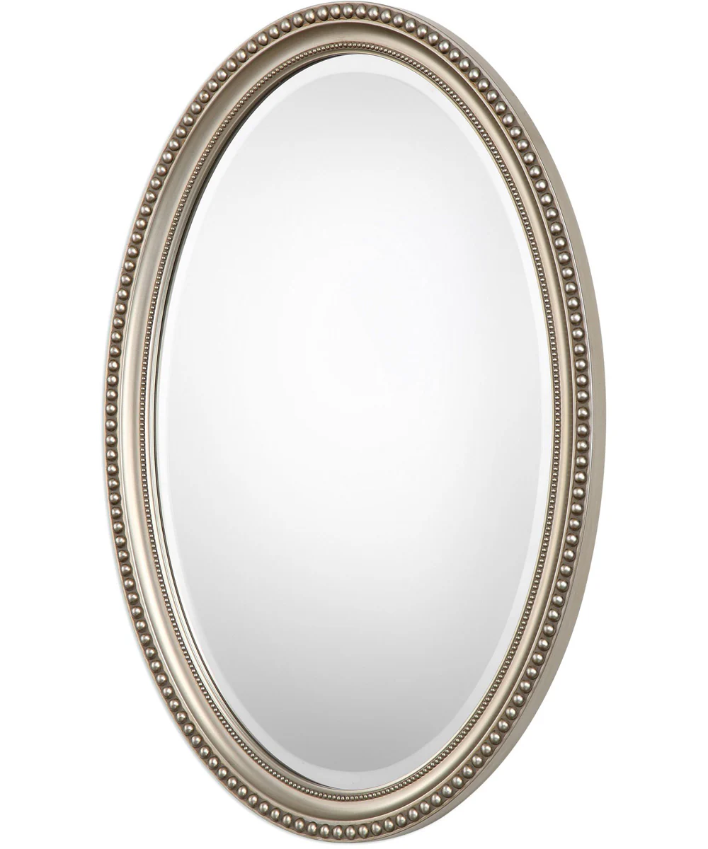 22x32" Wall Mirror Metallic Silver with Subtle Brown Antiquing - Image 3