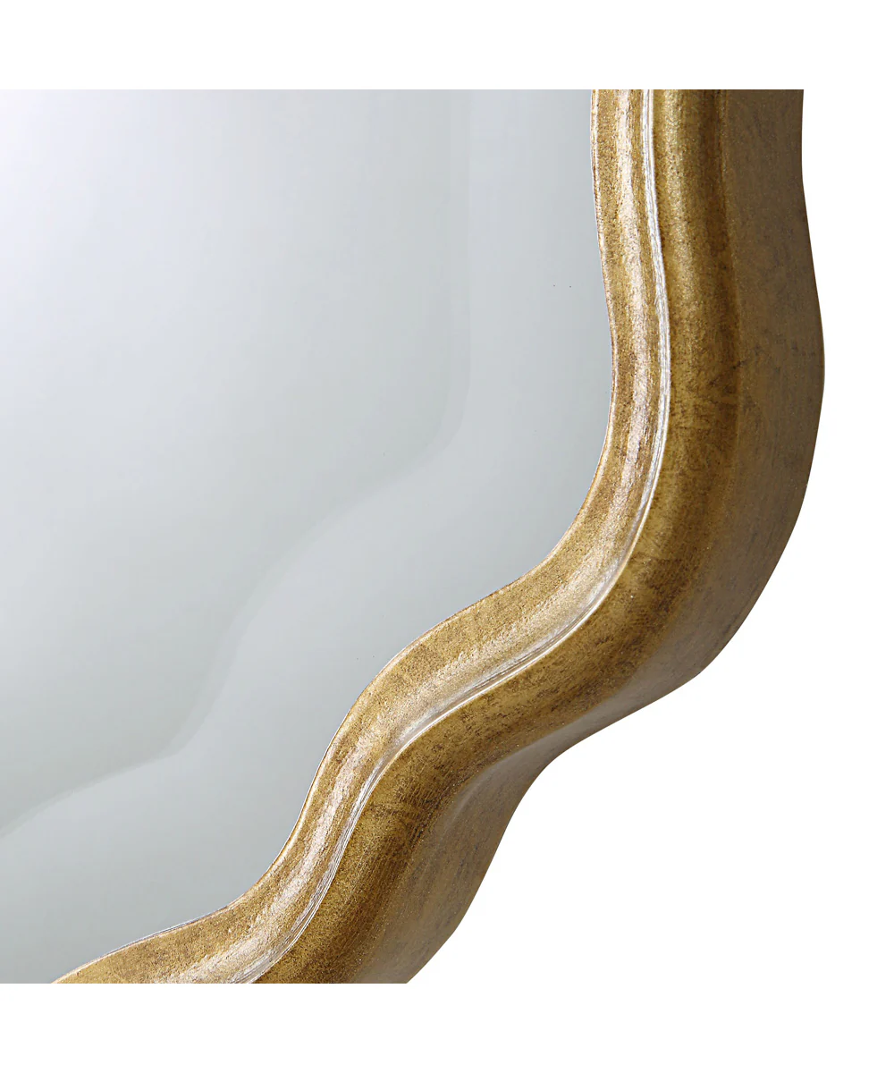 22x33" Wall Mirror in Gold with an Amber Glaze - Image 5