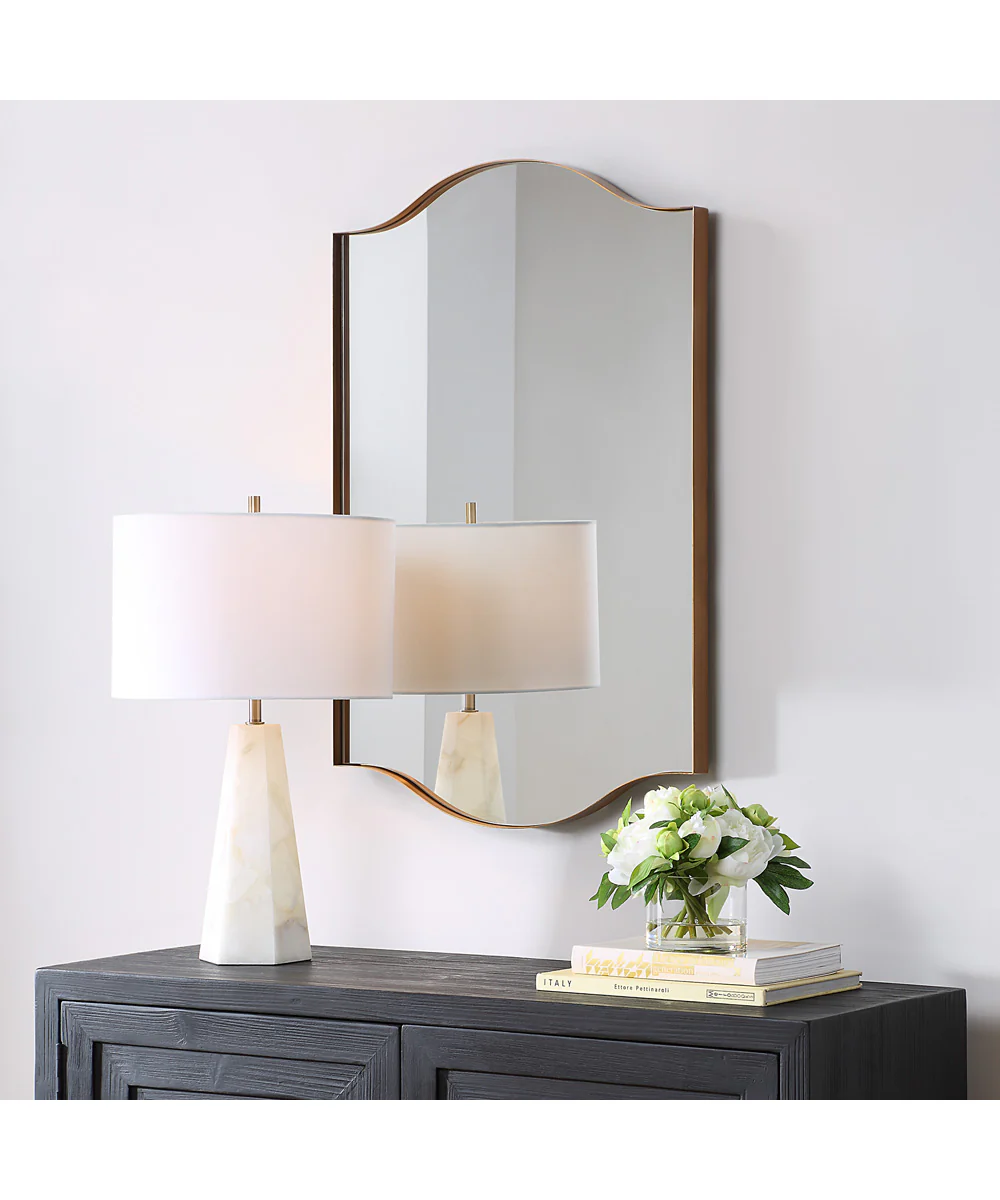 22x34" Wall Mirror in Brushed Gold Paint - Image 3