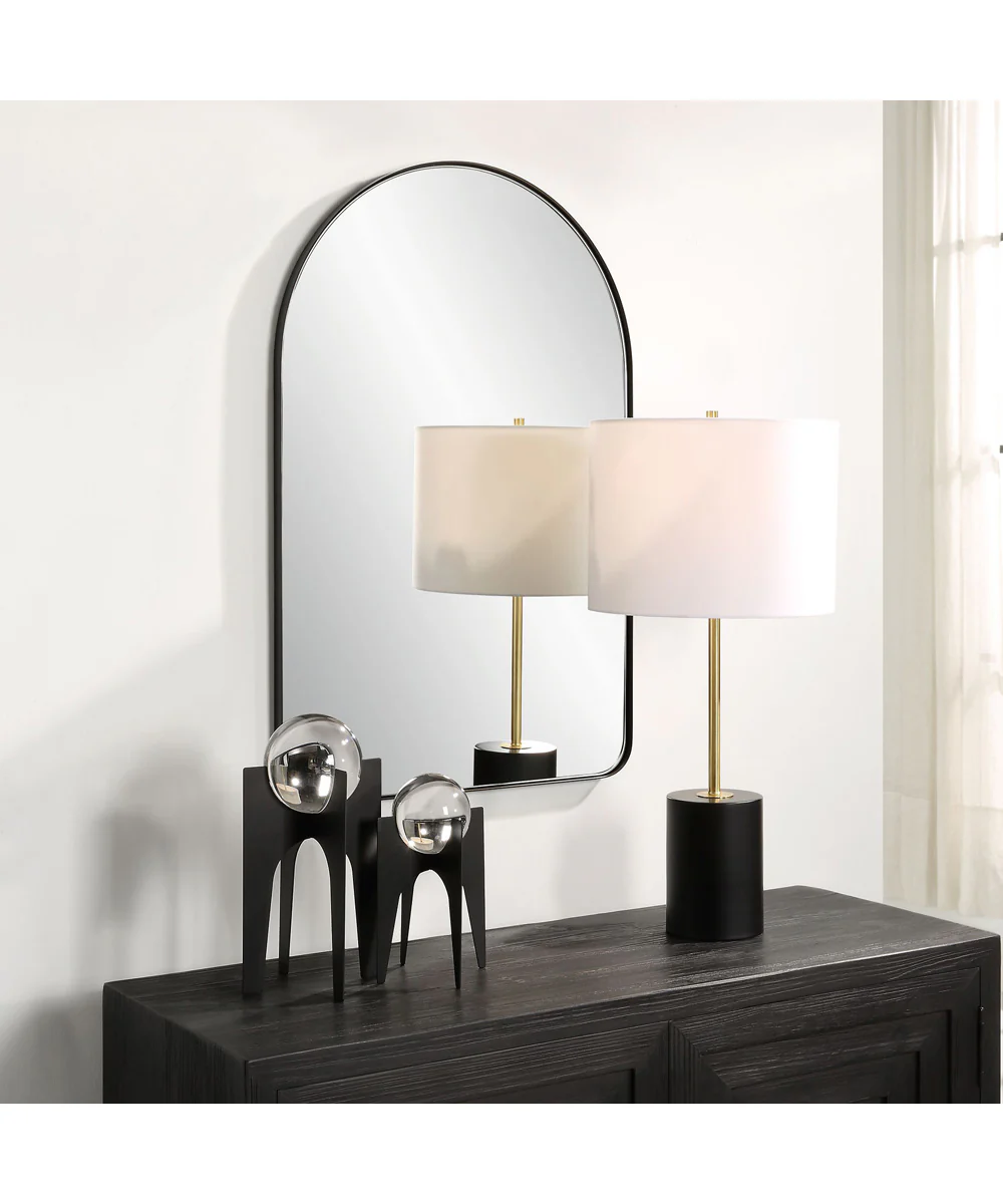 22x34" Wall Mirror in Satin Black - Image 3