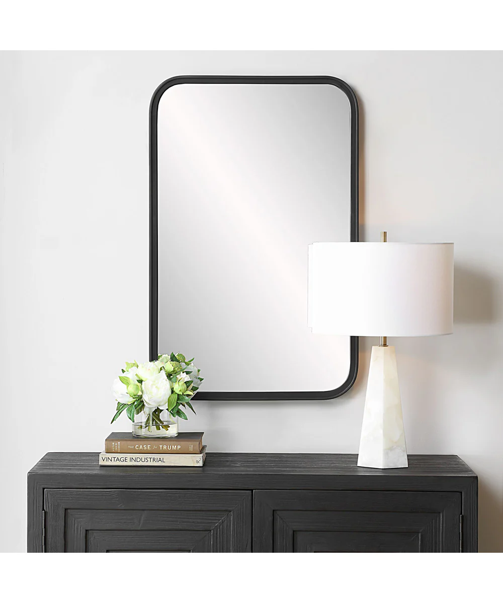 22x34" Wall Mirror Matte Black - Image 2