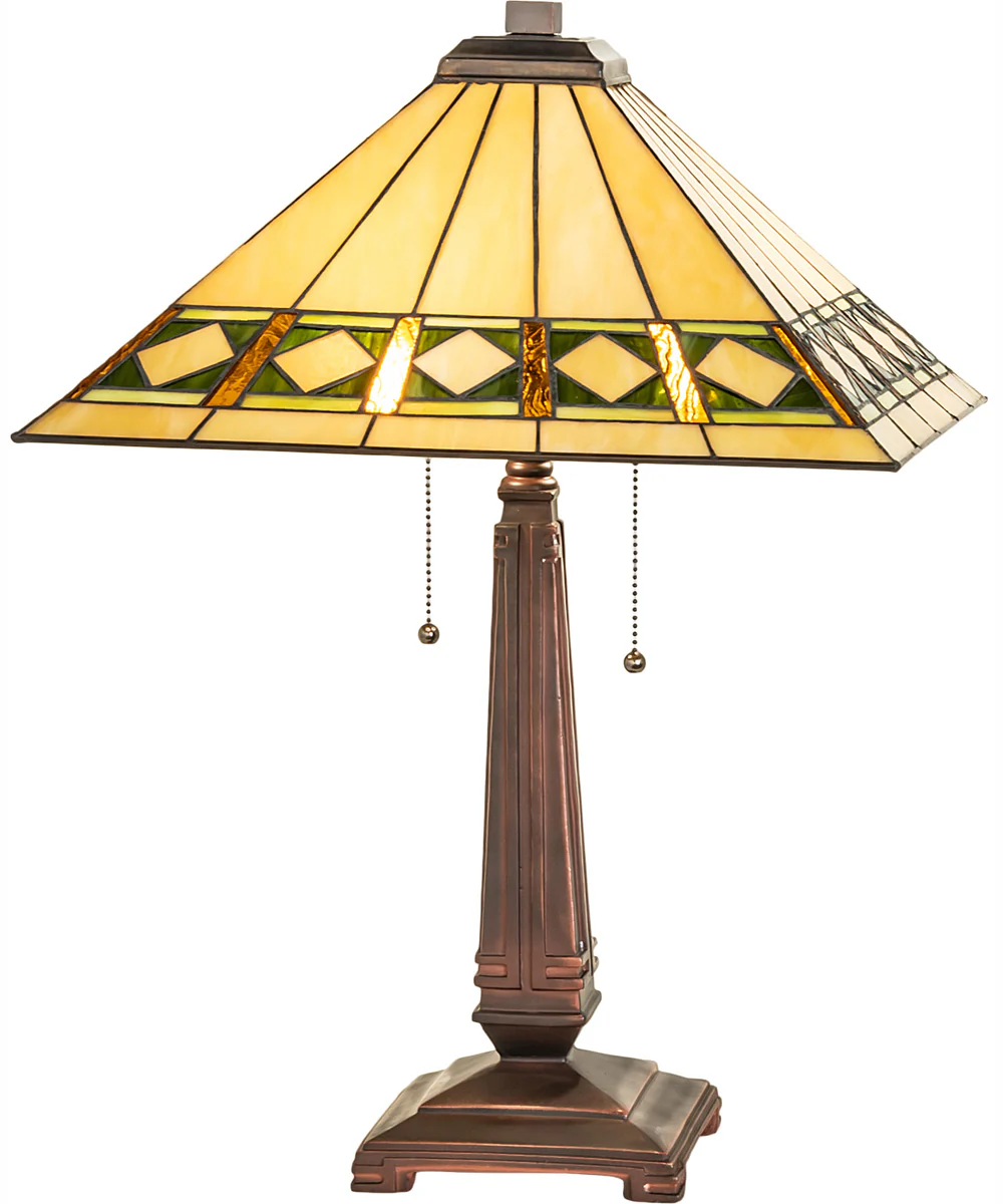 23" High Diamond Band Mission Table Lamp - Image 2