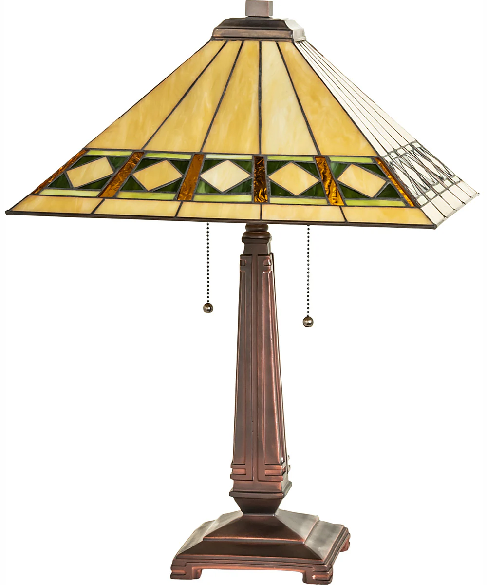23" High Diamond Band Mission Table Lamp - Image 3