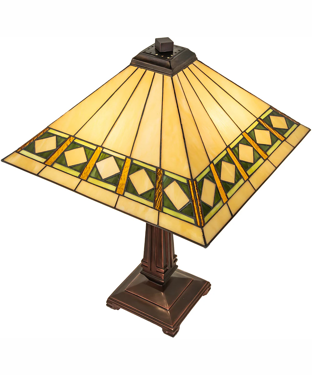 23" High Diamond Band Mission Table Lamp - Image 4
