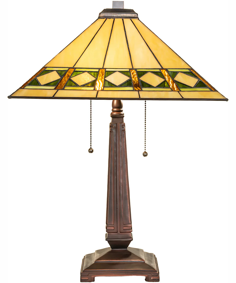 23" High Diamond Band Mission Table Lamp - Image 5