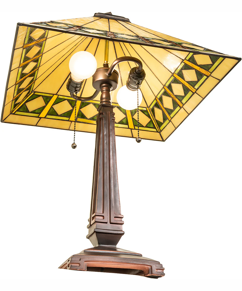 23" High Diamond Band Mission Table Lamp - Image 6