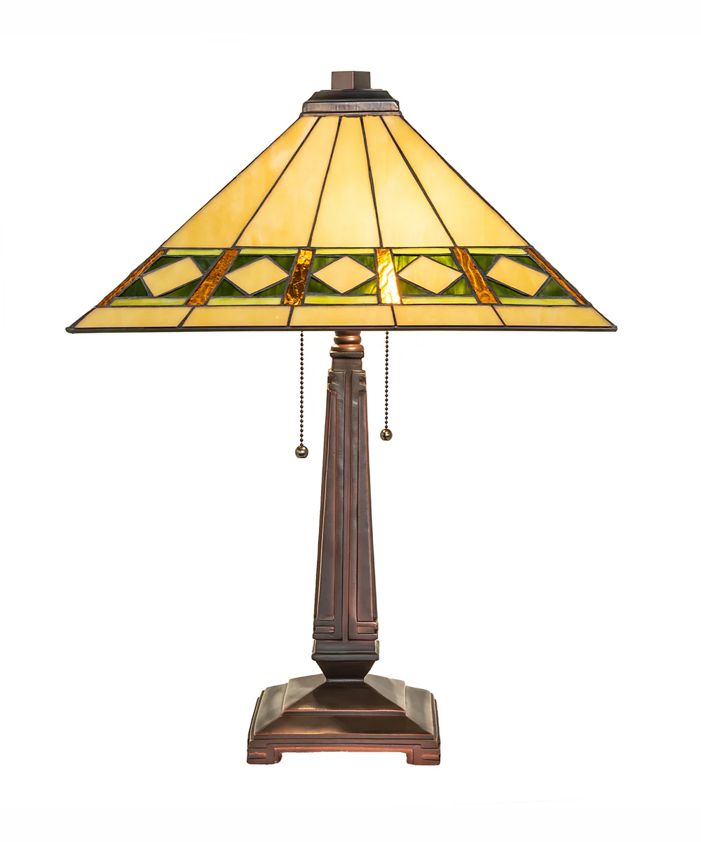 23" High Diamond Band Mission Table Lamp - Image 7