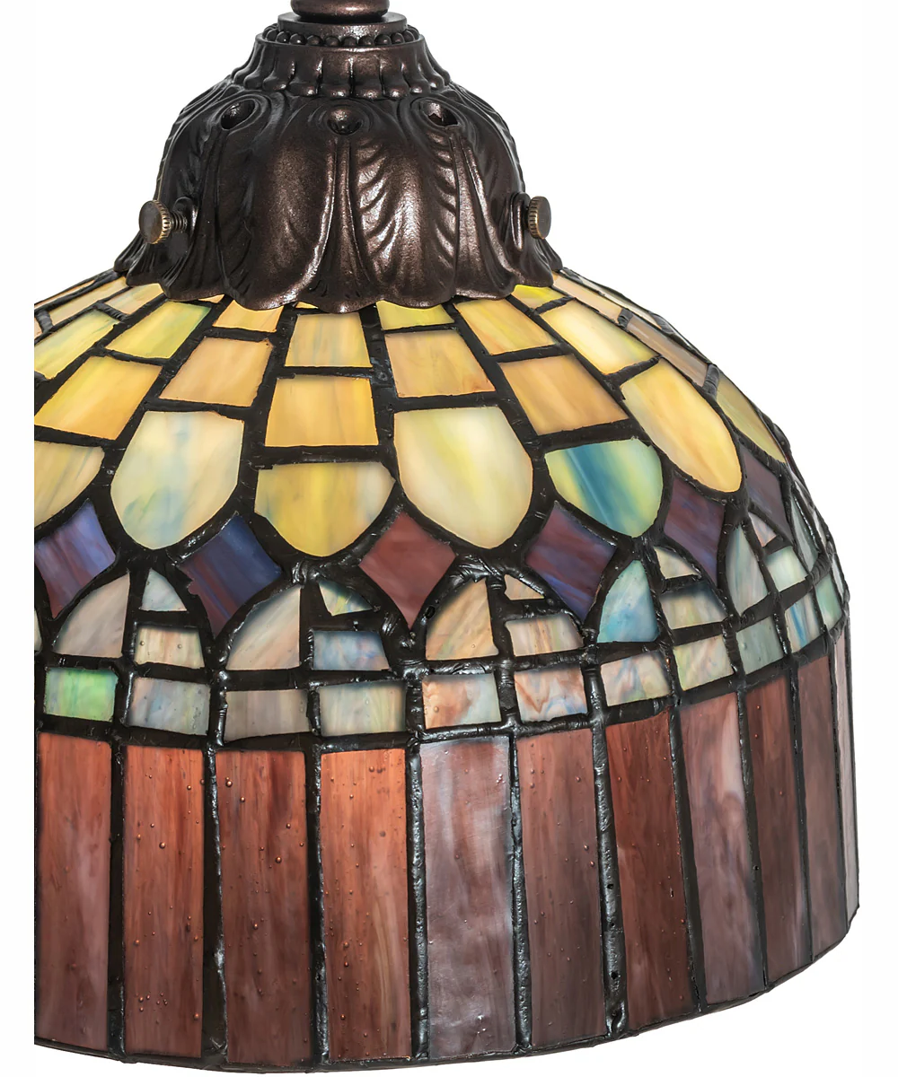 23" High Tiffany Candice 3 Light Table Lamp - Image 7