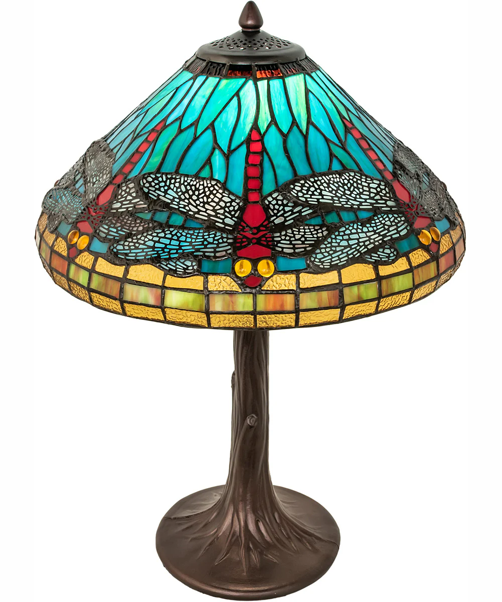 23" High Tiffany Dragonfly Table Lamp - Image 2