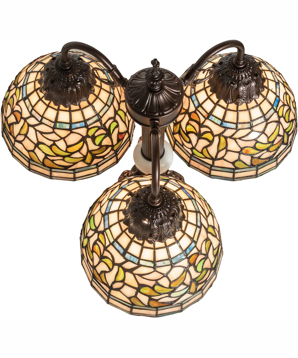 23" High Tiffany Turning Leaf Table Lamp - Image 4