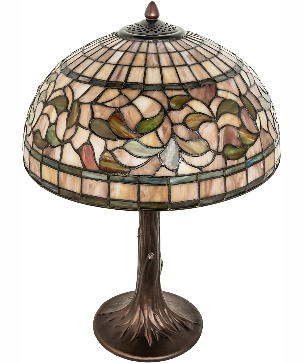 23" High Tiffany Turning Leaf Table Lamp - Image 3
