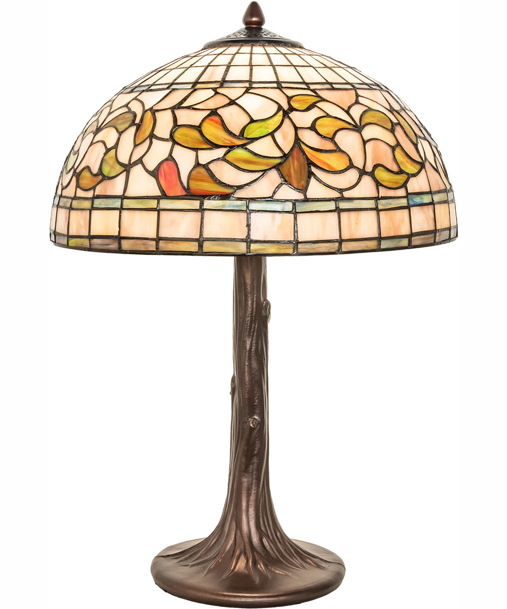 23" High Tiffany Turning Leaf Table Lamp - Image 5