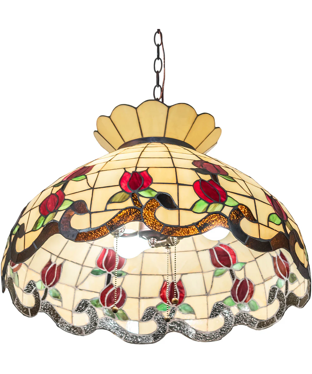 23" Wide Roseborder Pendant - Image 3