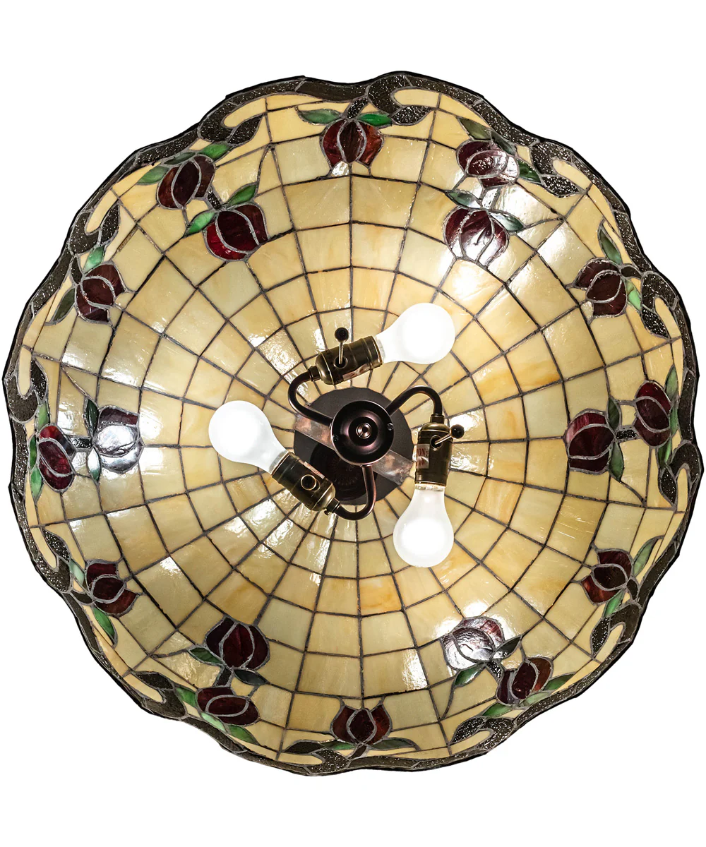 23" Wide Roseborder Pendant - Image 4