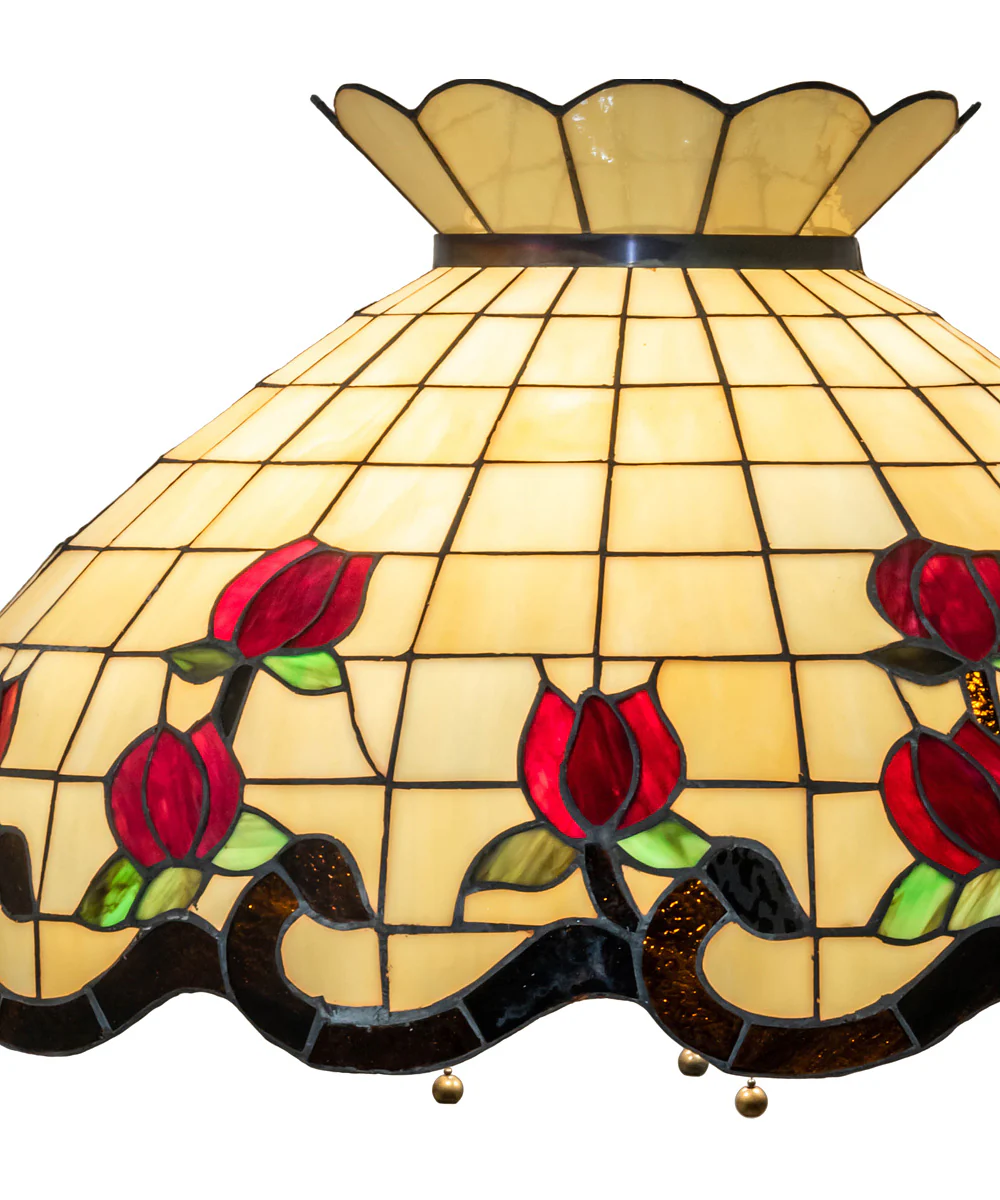 23" Wide Roseborder Pendant - Image 6