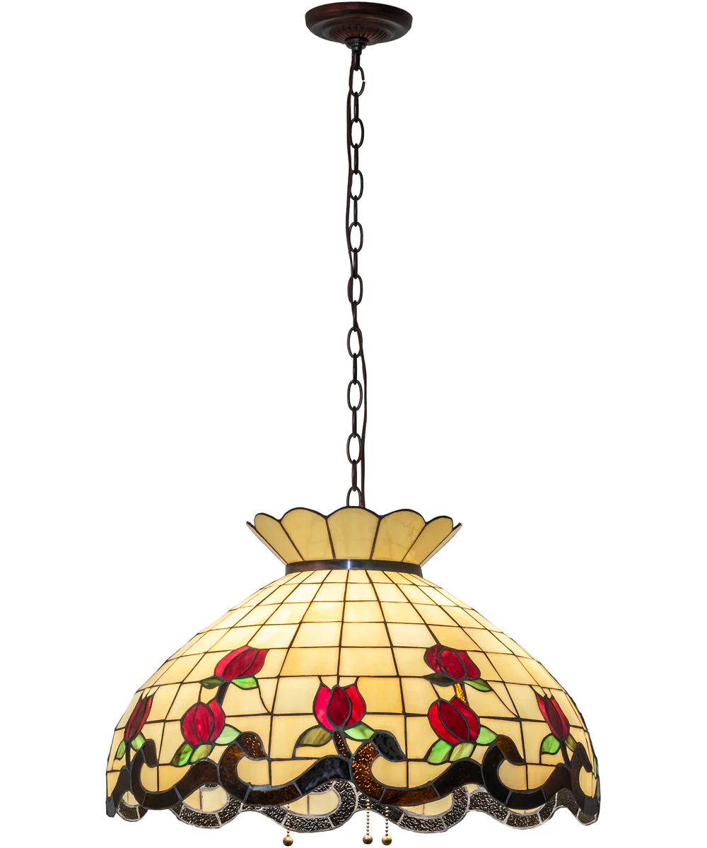 23" Wide Roseborder Pendant - Image 8