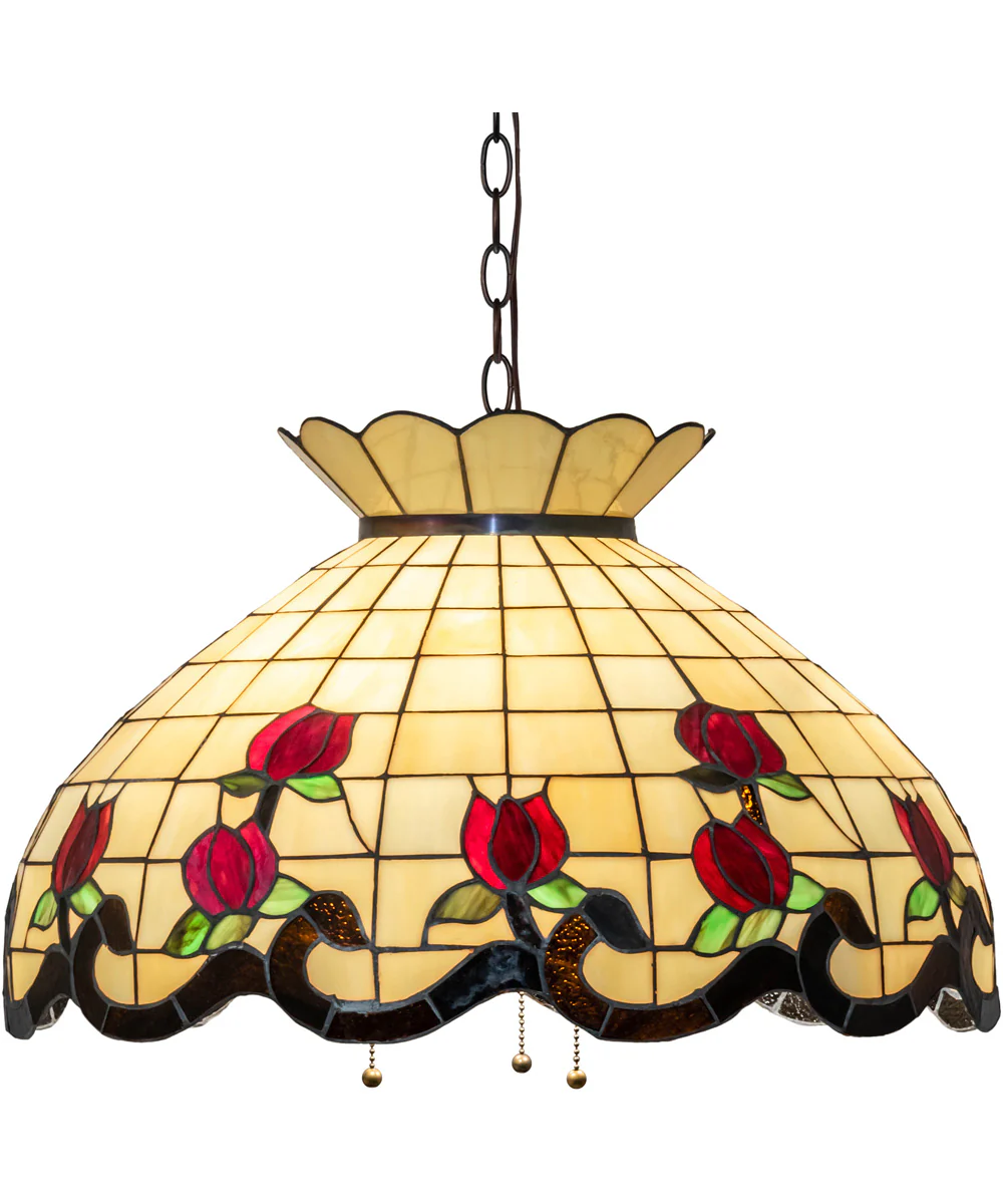 23" Wide Roseborder Pendant - Image 9