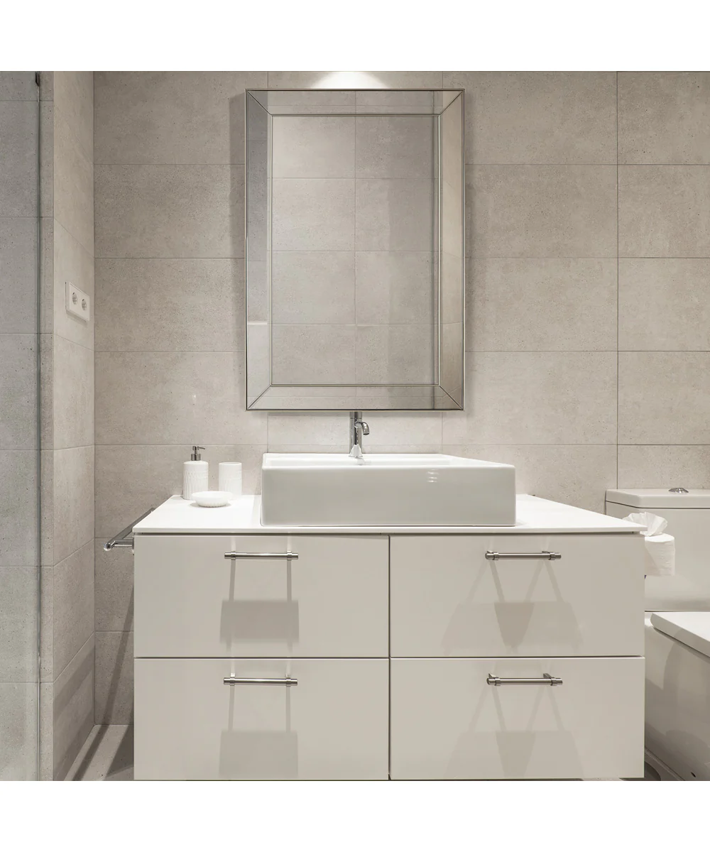 23x34" Wall Mirror in Nickel - Image 3