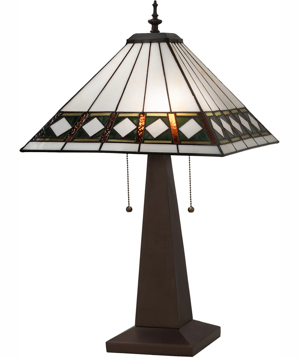 24" High Diamond Band Mission Table Lamp - Image 2
