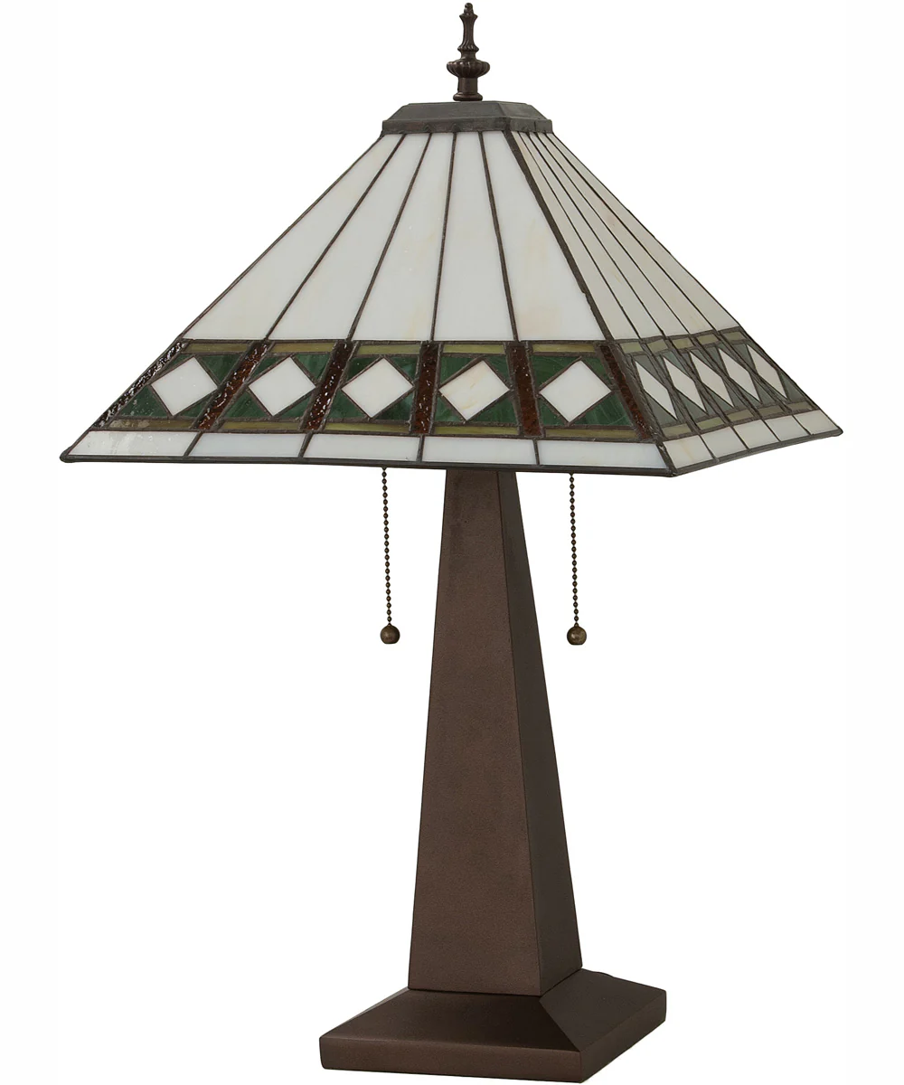 24" High Diamond Band Mission Table Lamp - Image 3