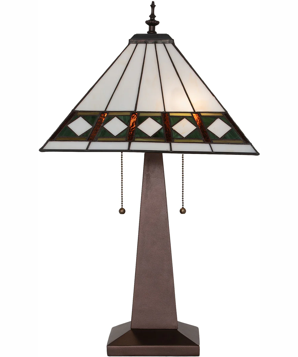 24" High Diamond Band Mission Table Lamp - Image 5