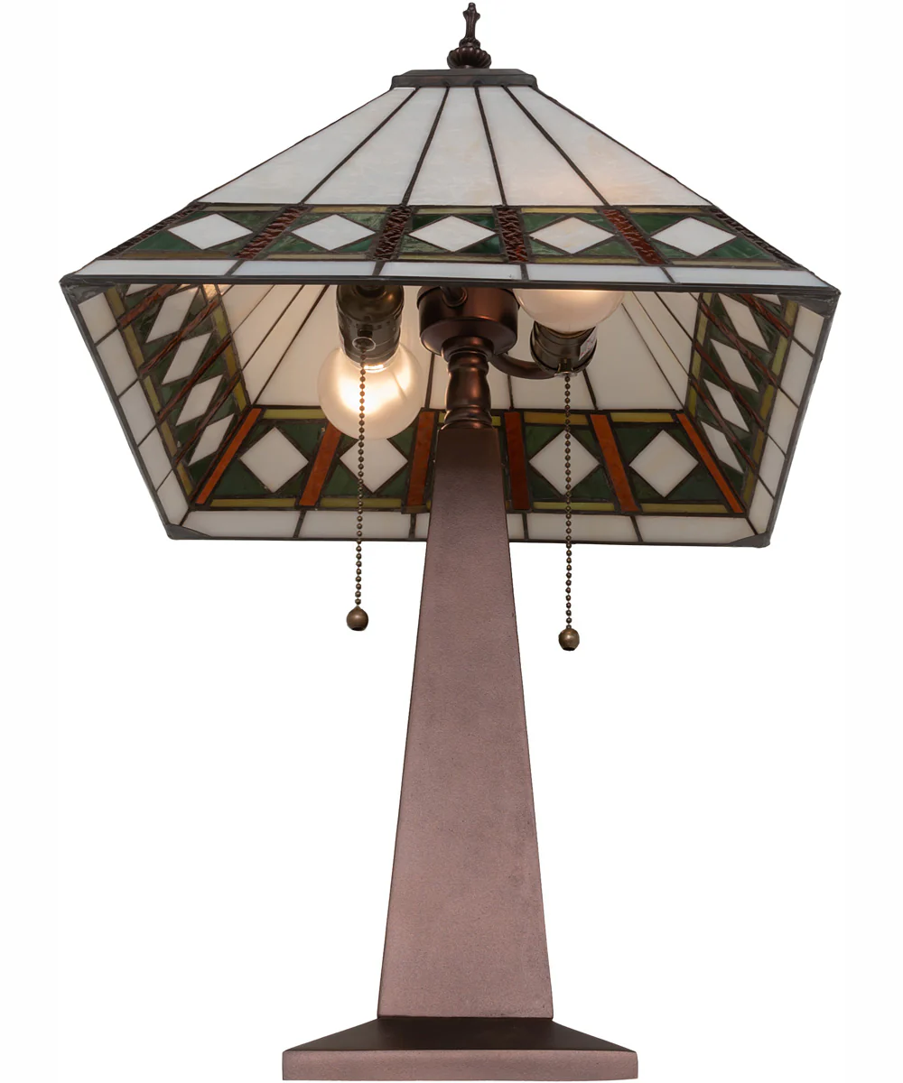 24" High Diamond Band Mission Table Lamp - Image 6