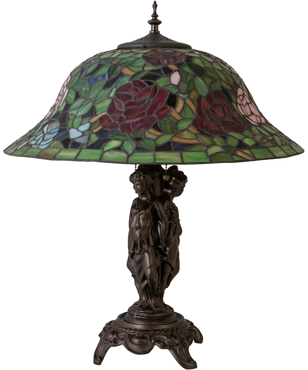 24" High Tiffany Rosebush Table Lamp - Image 2