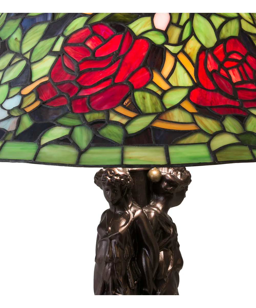 24" High Tiffany Rosebush Table Lamp - Image 3