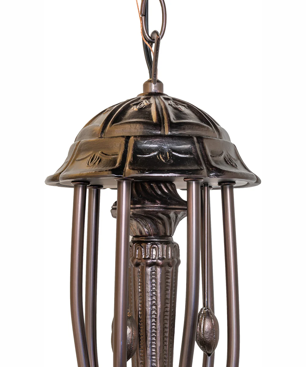 24" Wide Green Tiffany Pond Lily 7 Light Chandelier - Image 5