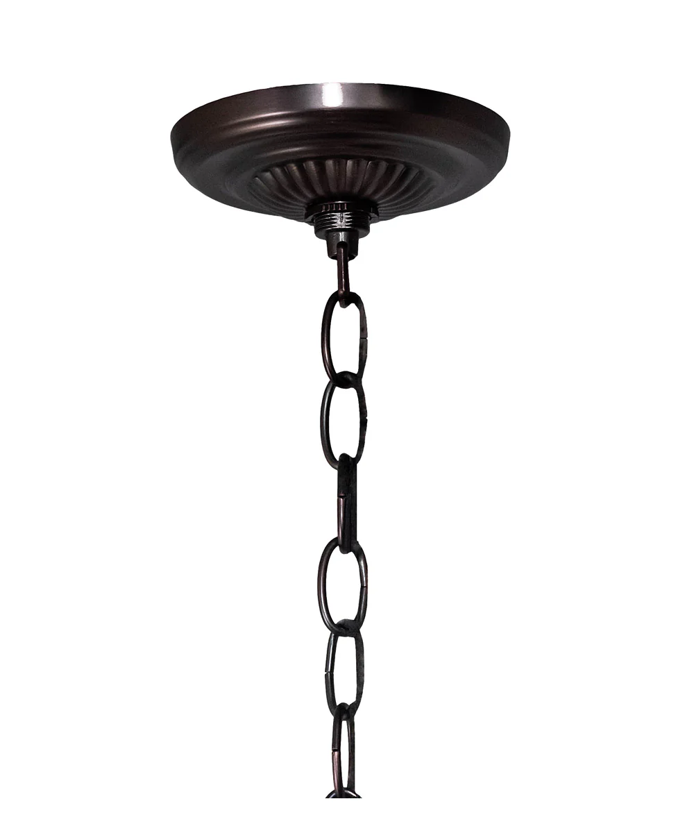 24" Wide Tiffany Pond Lily 7 Light Chandelier - Image 7