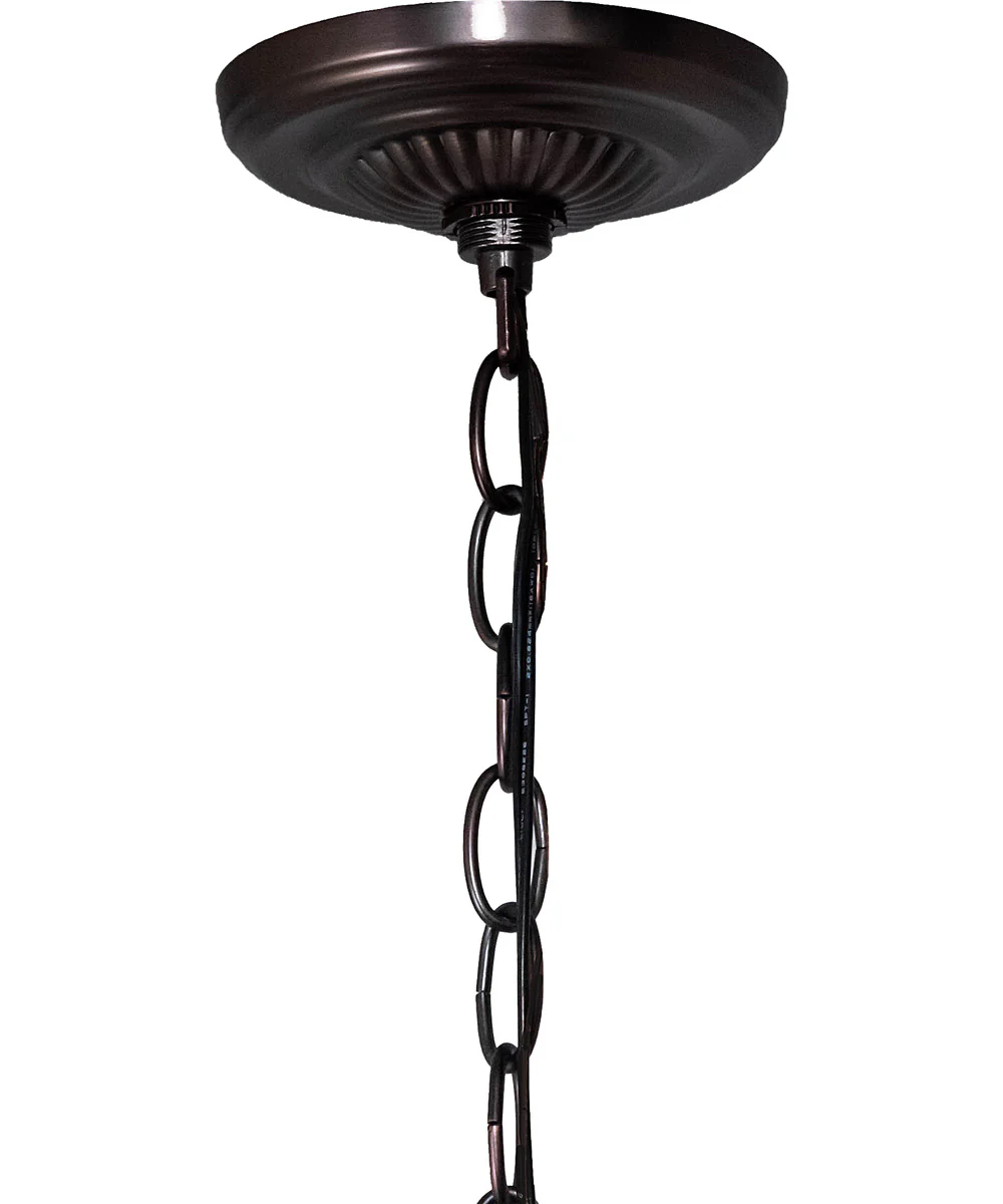 24" Wide Tiffany Pond Lily 7 Light Chandelier - Image 7