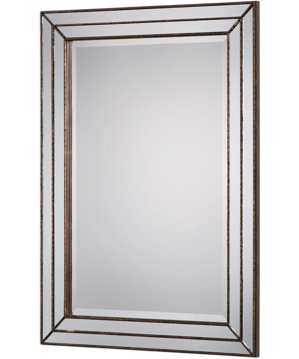 24x34" Wall Mirror Metallic Bronze with Groove Texture - Image 3