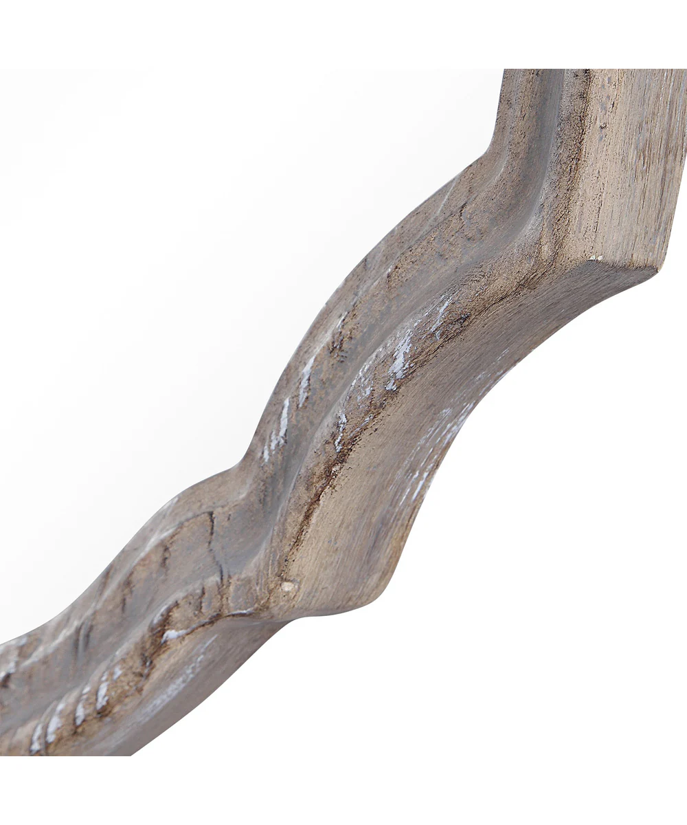 24x34" Wall Mirror Natural Wood-Effect with Light Ivory - Image 4