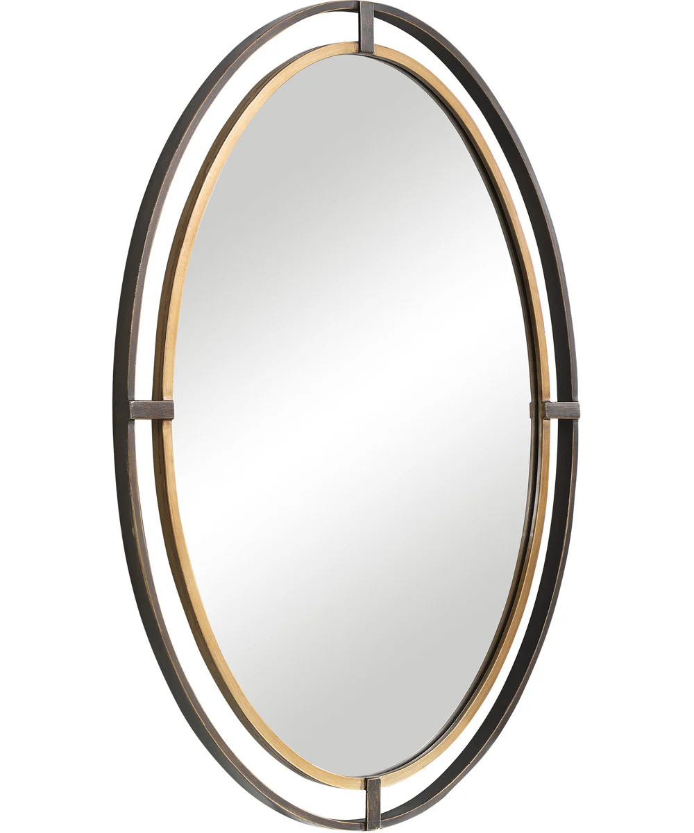 24x35" Wall Mirror Distressed Rustic Bronze - Image 4