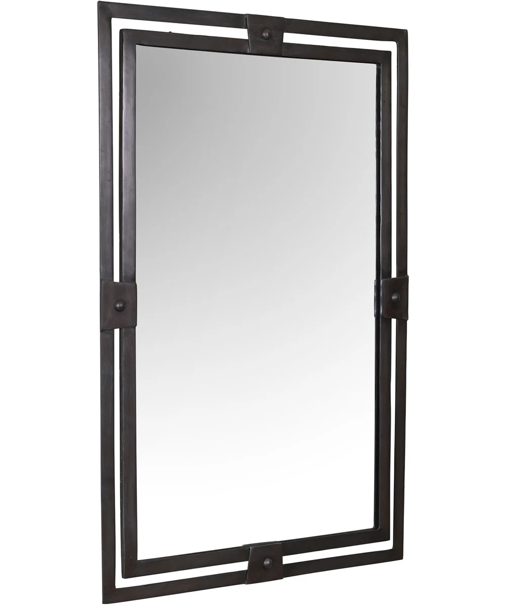 24x36" Wall Mirror in Distressed Gunmetal - Image 2