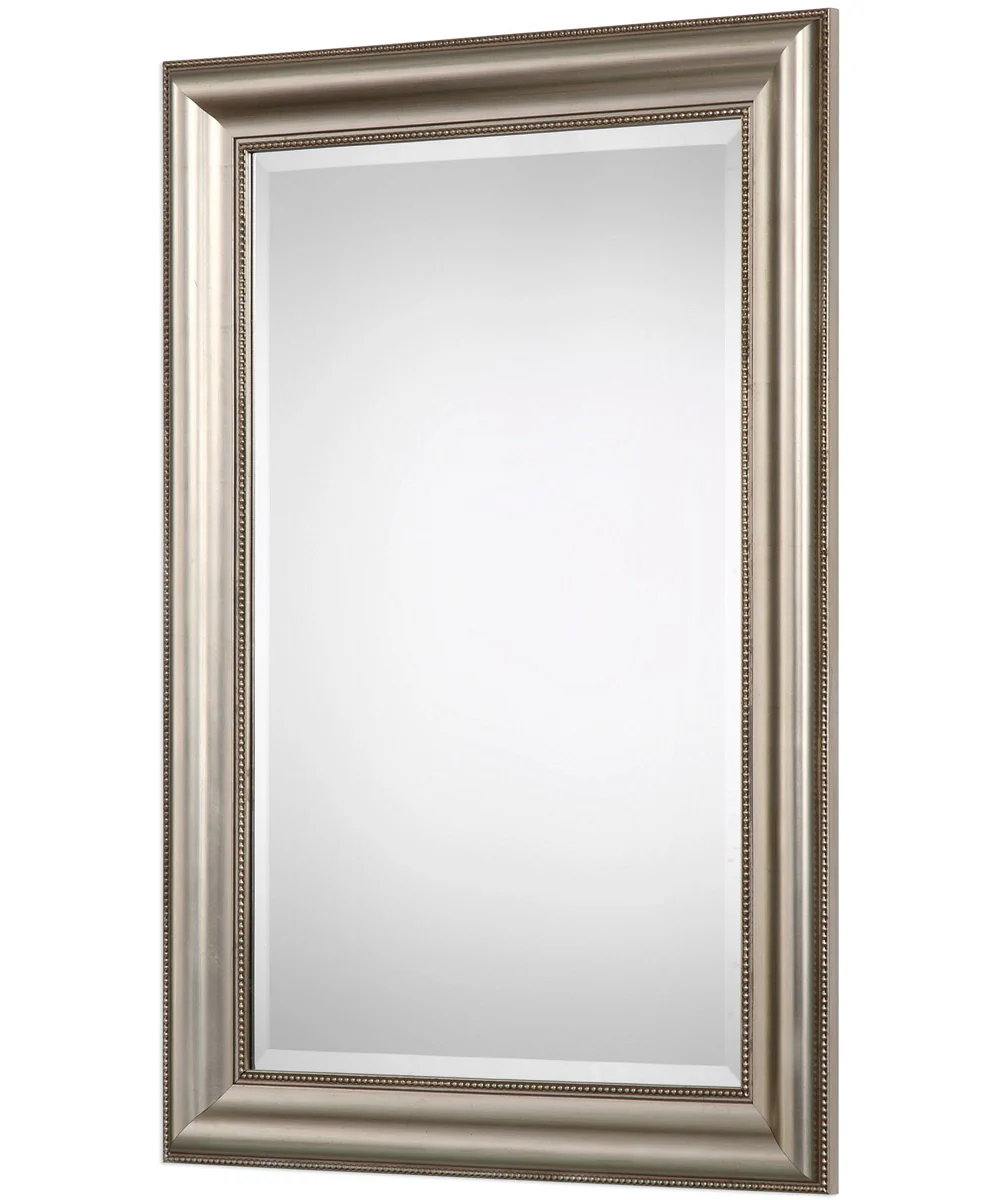 24x36" Wall Mirror Lightly Antiqued Champagne Silver Leaf - Image 3