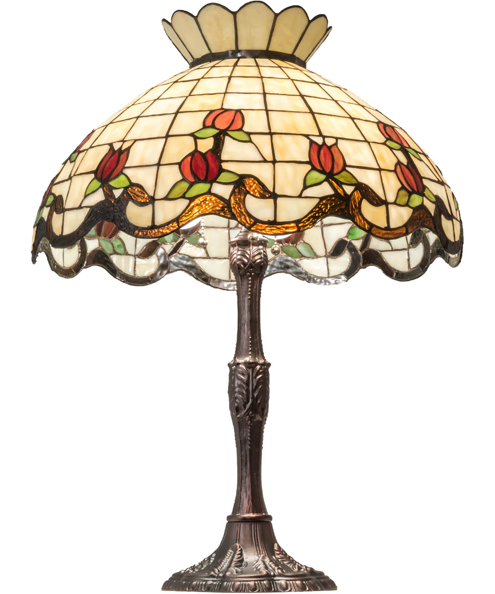 26" High Roseborder Table Lamp - Image 3