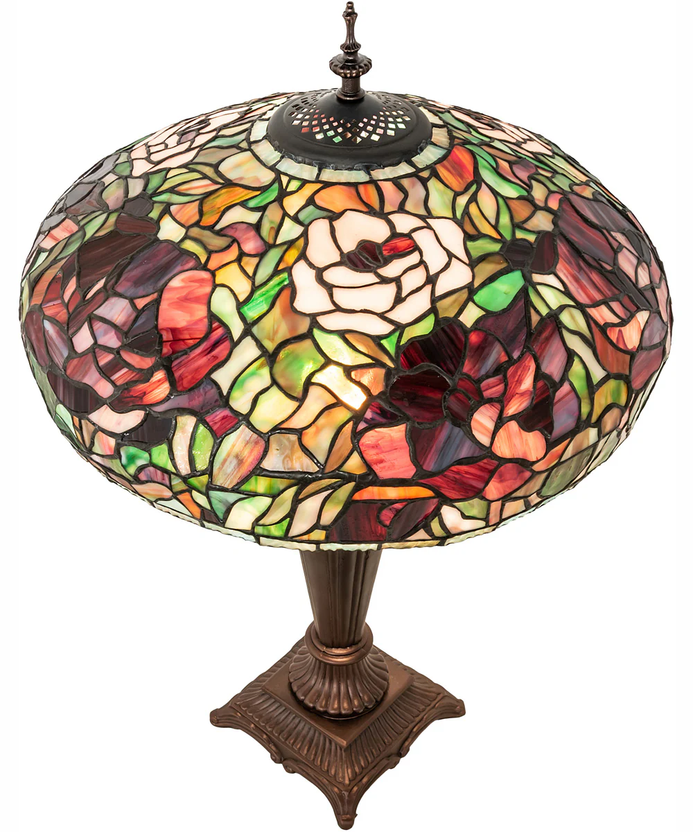 26" High Tiffany Peony Table Lamp - Image 4