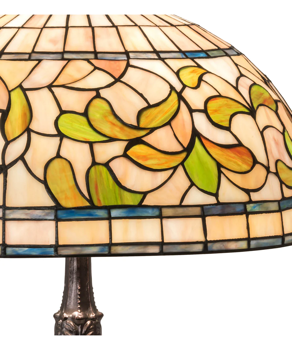 26" High Tiffany Turning Leaf Table Lamp - Image 4