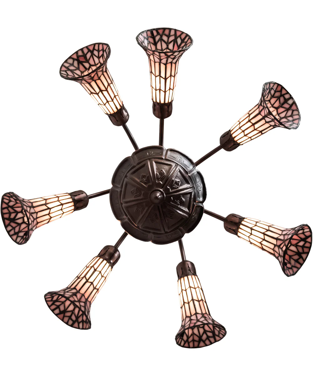 26" Wide Tiffany Pond Lily 7 Light Chandelier - Image 3