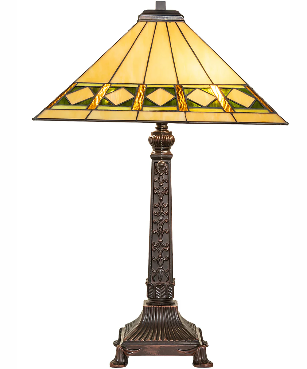27" High Diamond Band Mission Table Lamp - Image 5