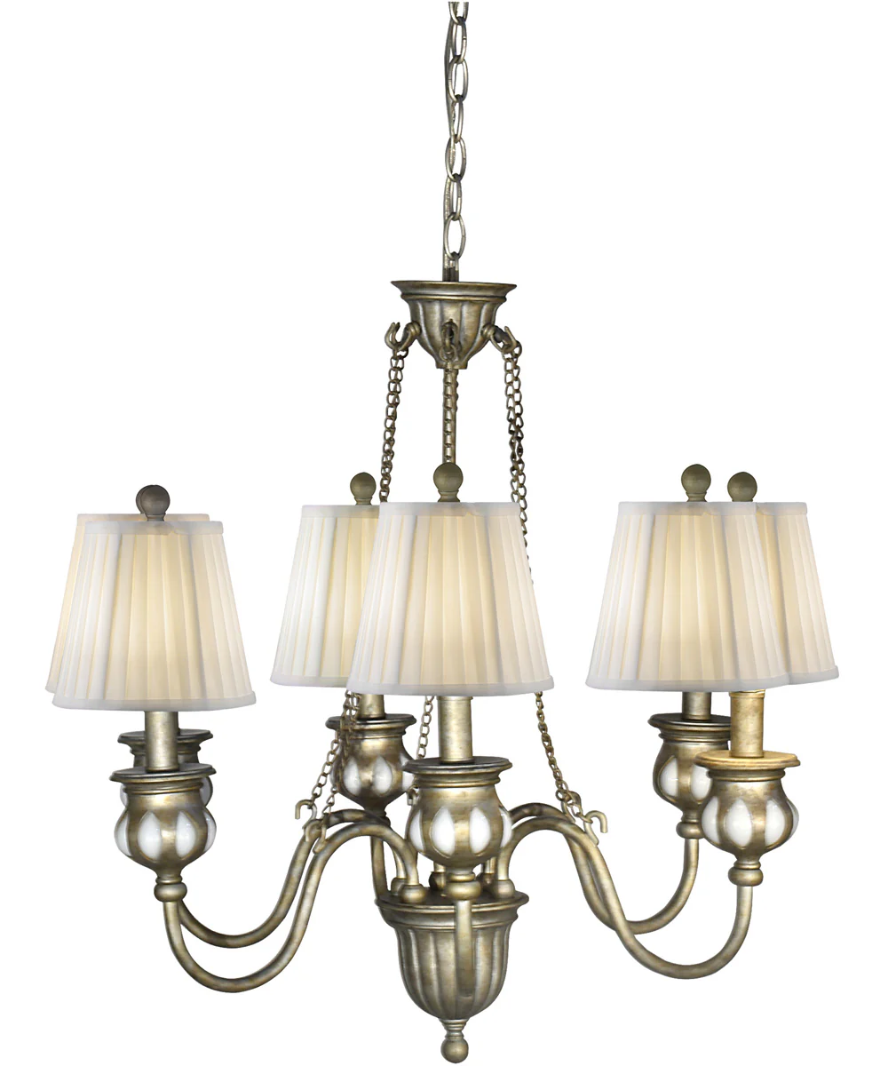 27 Inch W Evita 6-Light Chandelier