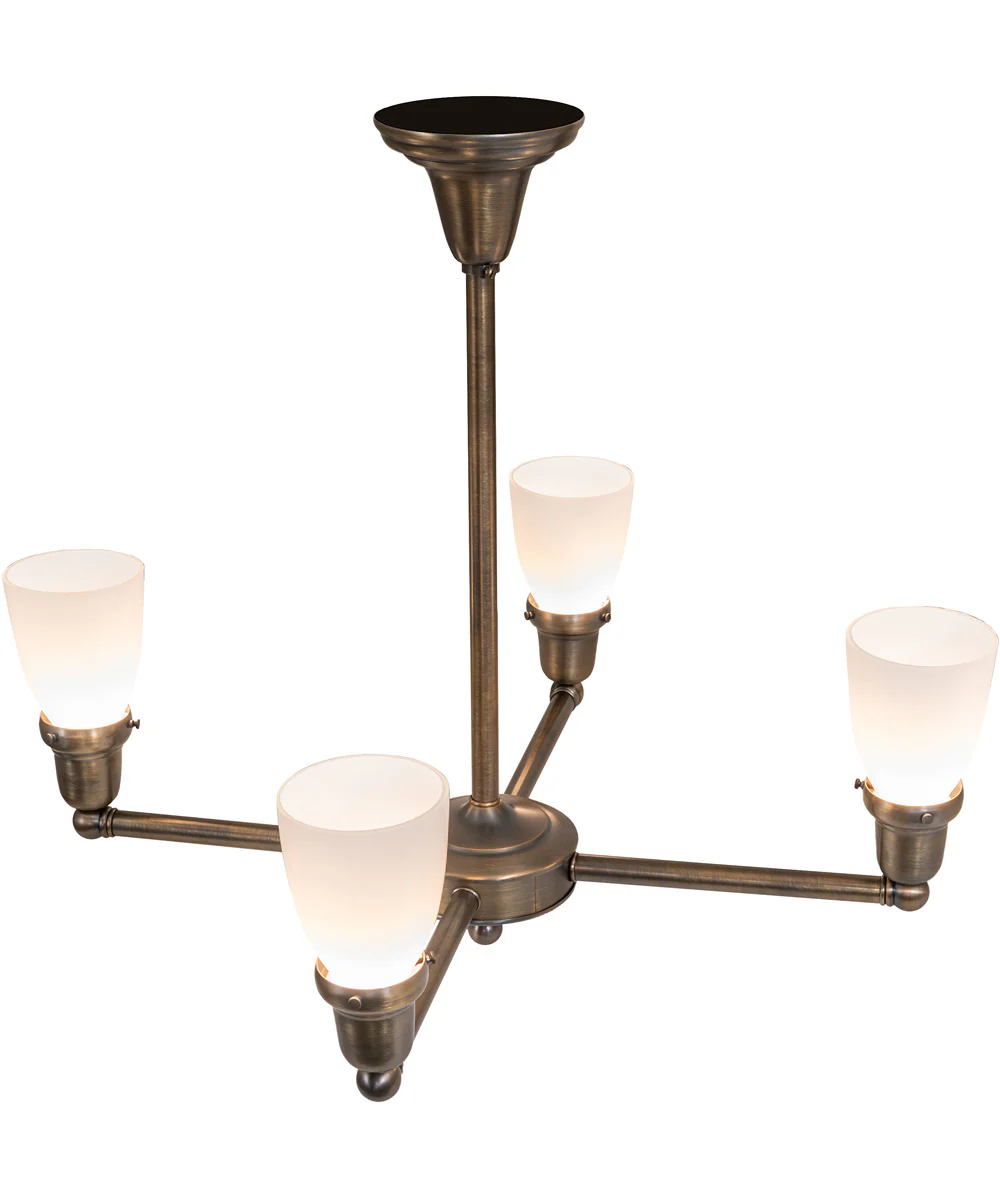 27" Wide Revival Oyster Bay Goblet 4 Light Chandelier - Image 3