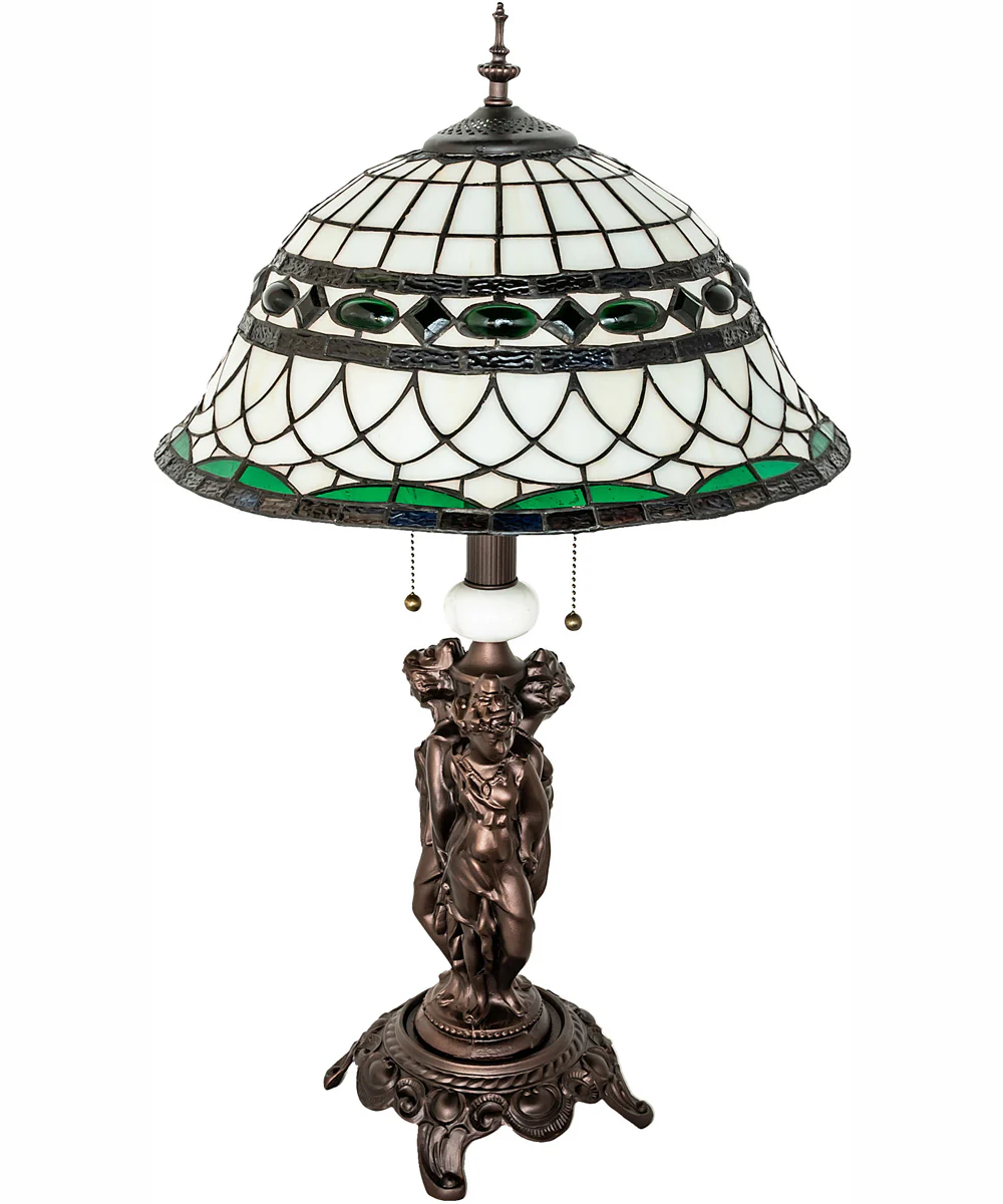 28" High Tiffany Roman Table Lamp - Image 2