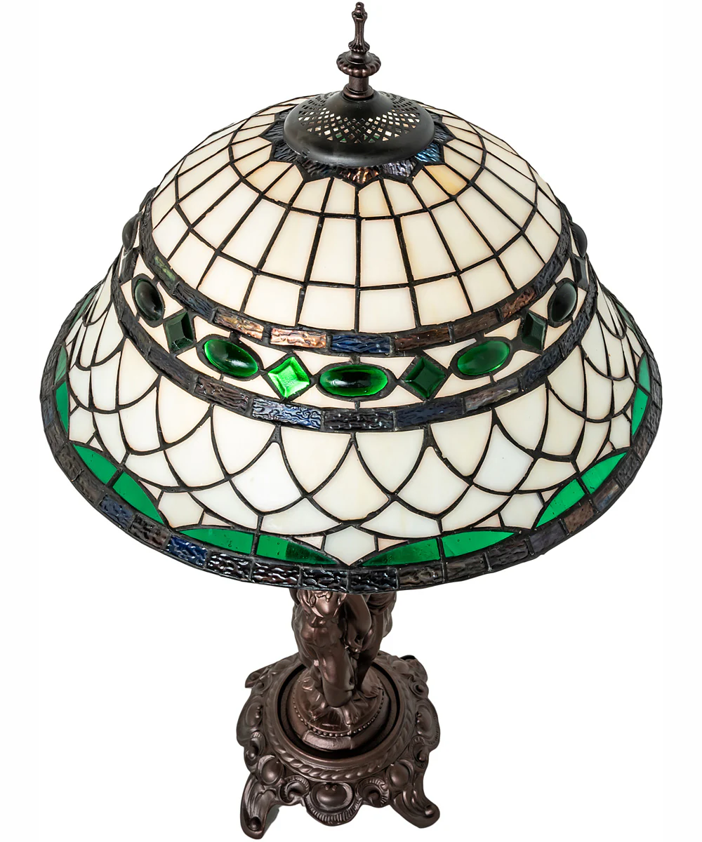 28" High Tiffany Roman Table Lamp - Image 3