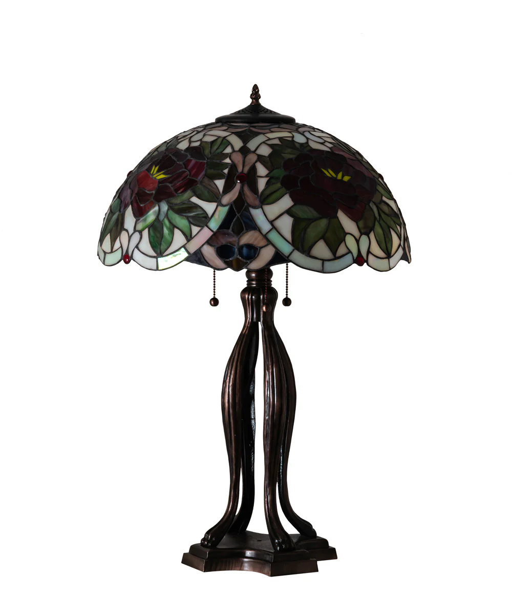 30" High Renaissance Rose Table Lamp - Image 2