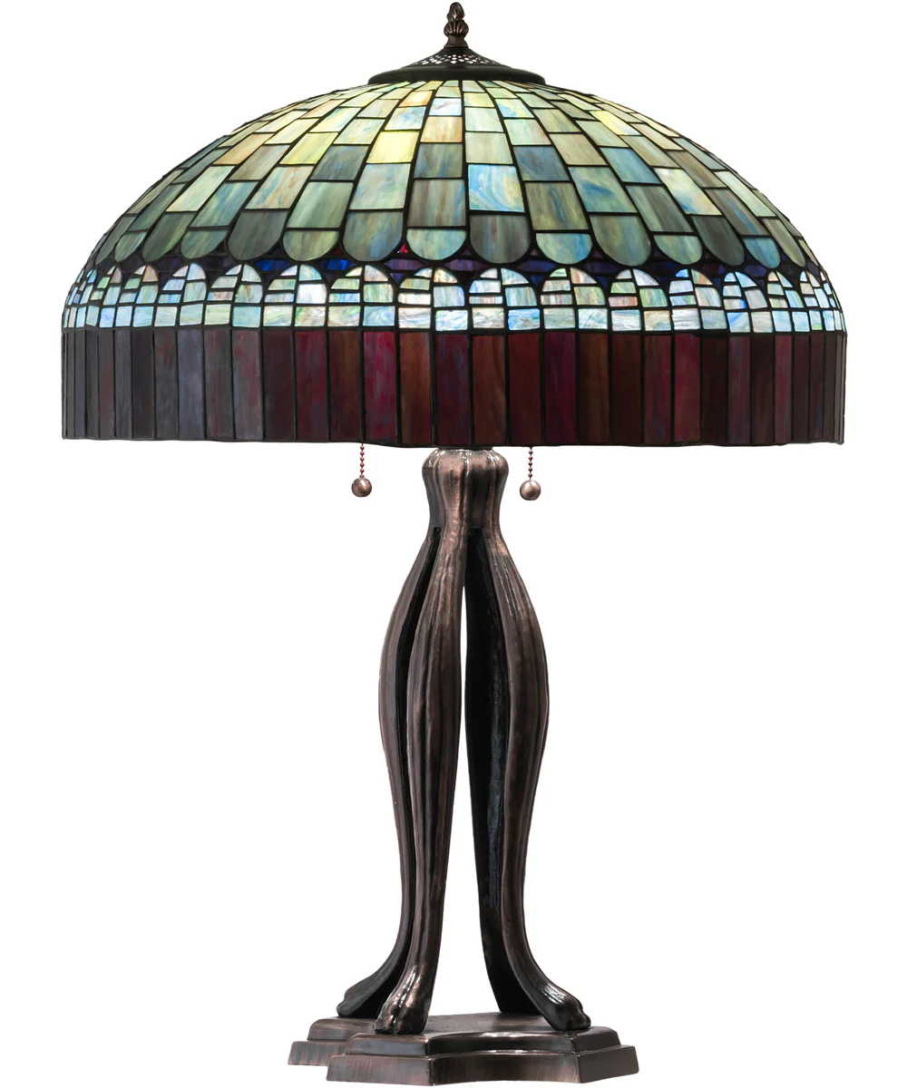 30" High Tiffany Candice Table Lamp - Image 7