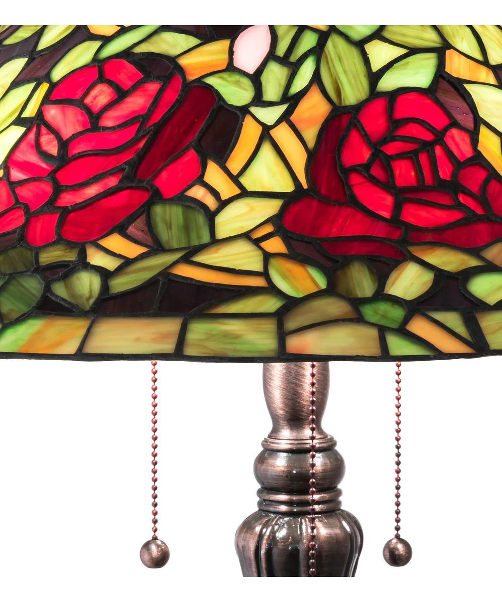 30" High Tiffany Rosebush Table Lamp - Image 4